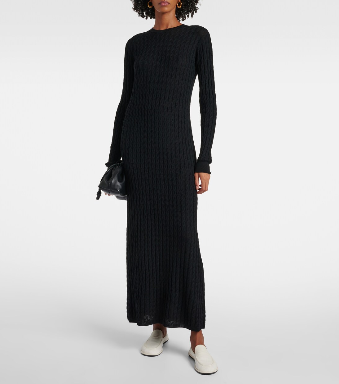 Cable-knit wool maxi dress | Toteme