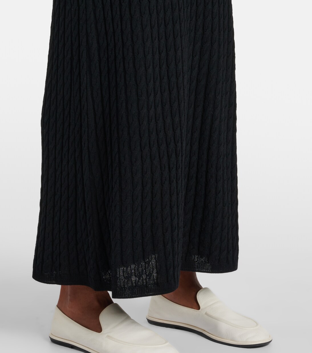 Cable-knit wool maxi dress | Toteme