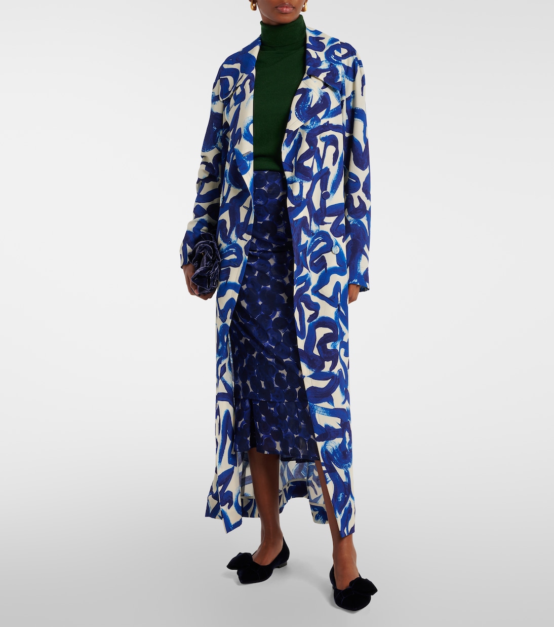 Bow-detail velvet ballet flats | Gianvito Rossi