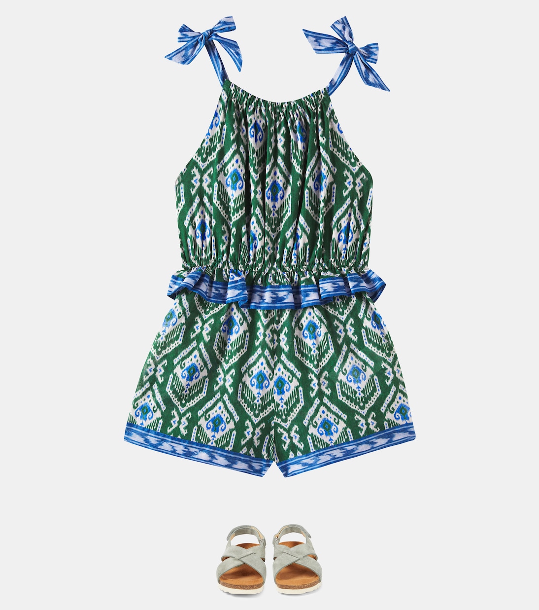 Wylie frill cotton playsuit | Zimmermann Kids