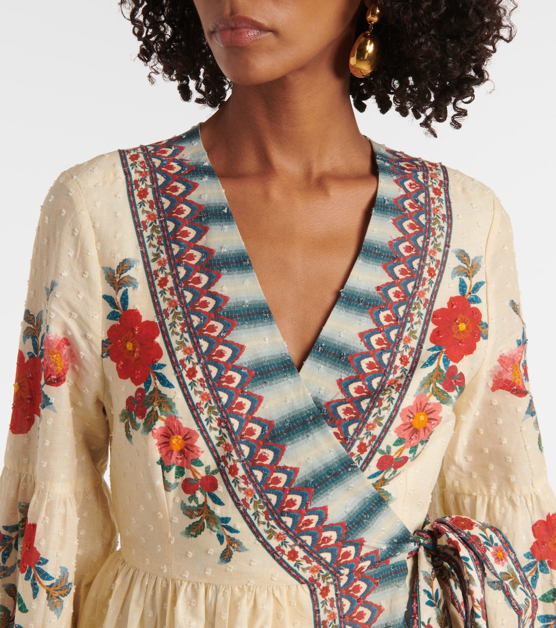 Wickelkleid Mosaic Garden aus Baumwolle | Farm Rio