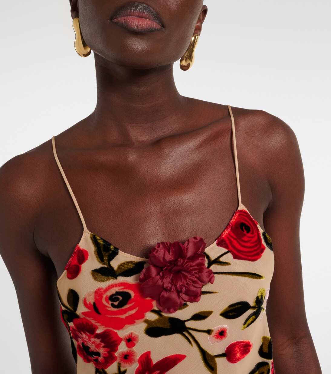 Robe en velours à fleurs | Rodarte