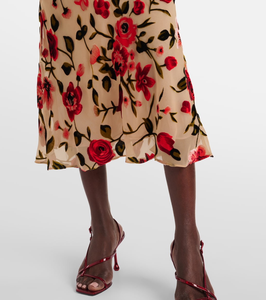 Robe en velours à fleurs | Rodarte
