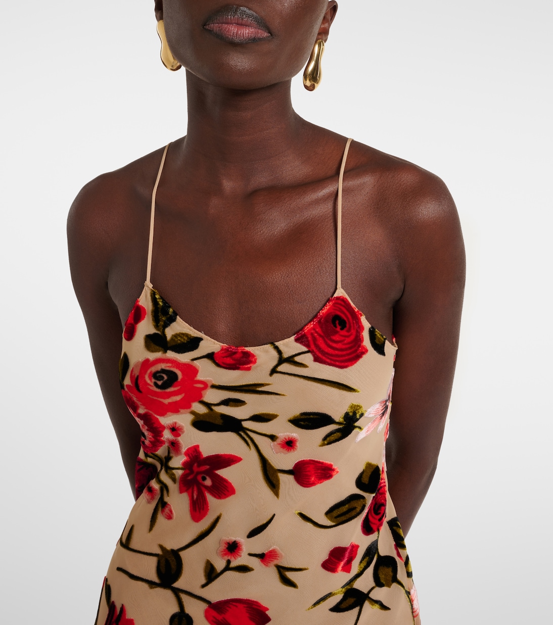 Robe en velours à fleurs | Rodarte