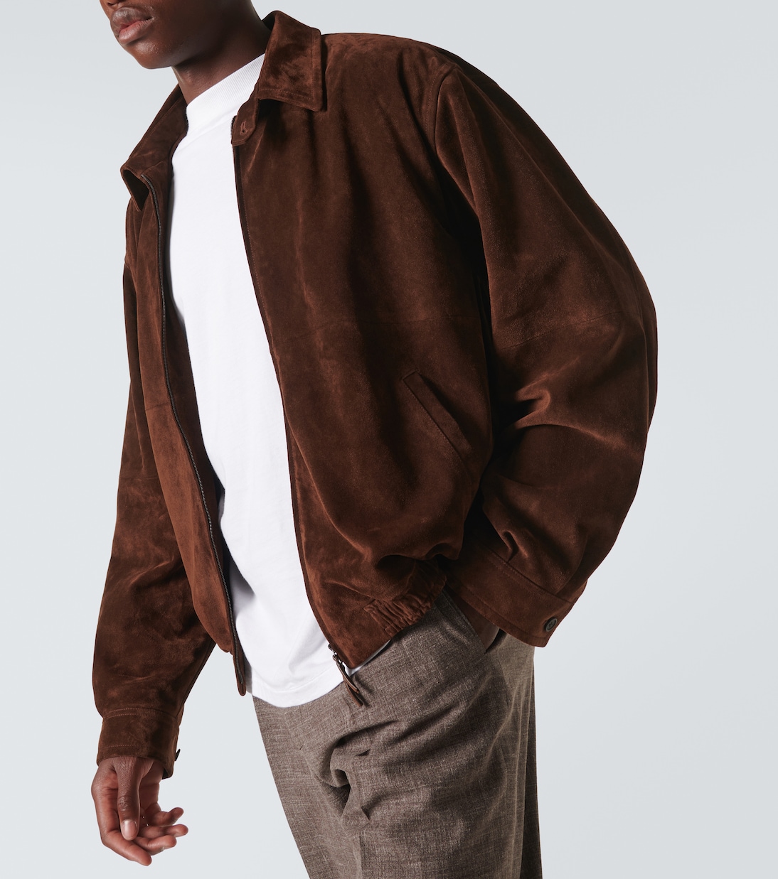 Giacca blouson Ronan in suede | The Row
