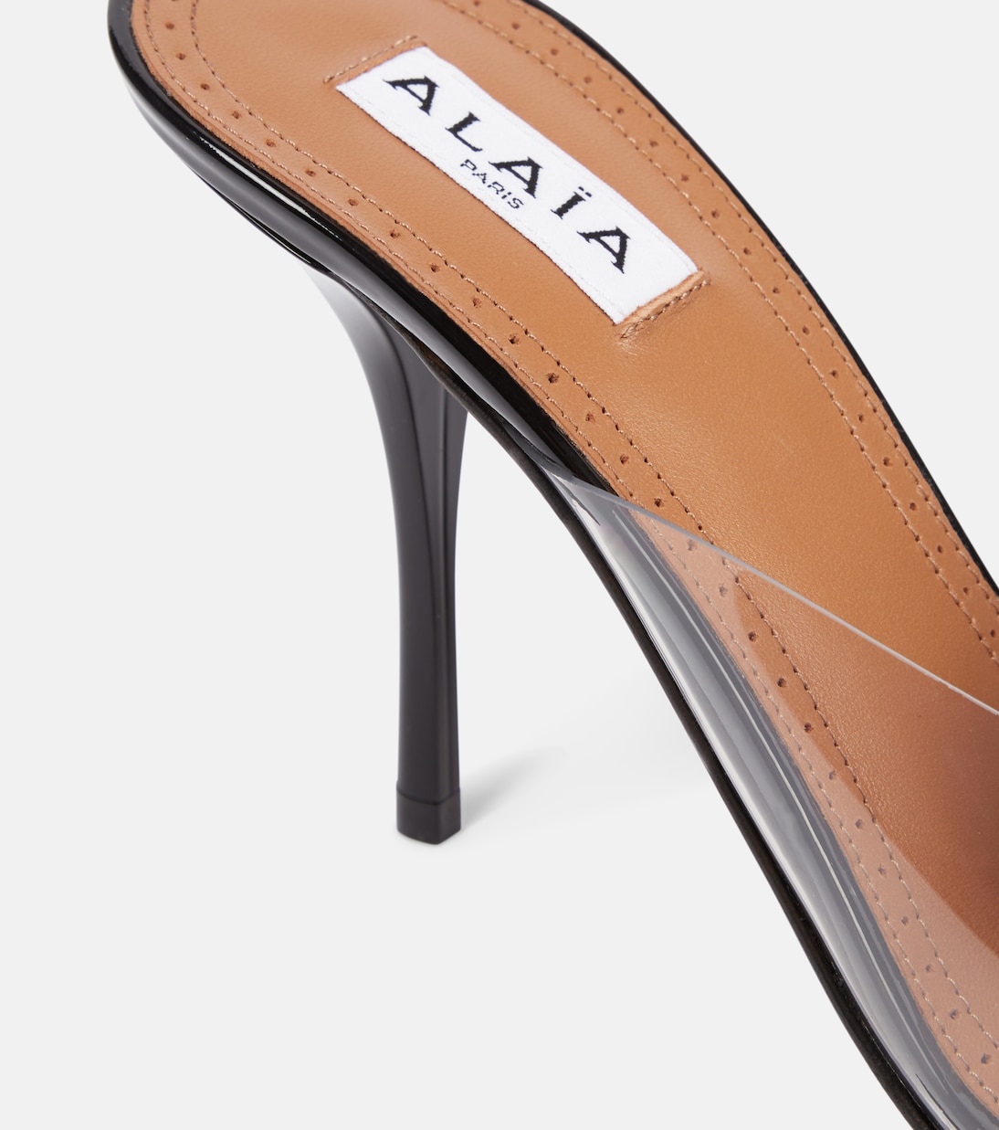 Mules Le Cœur Abstrait 90 en cuir verni | Alaïa