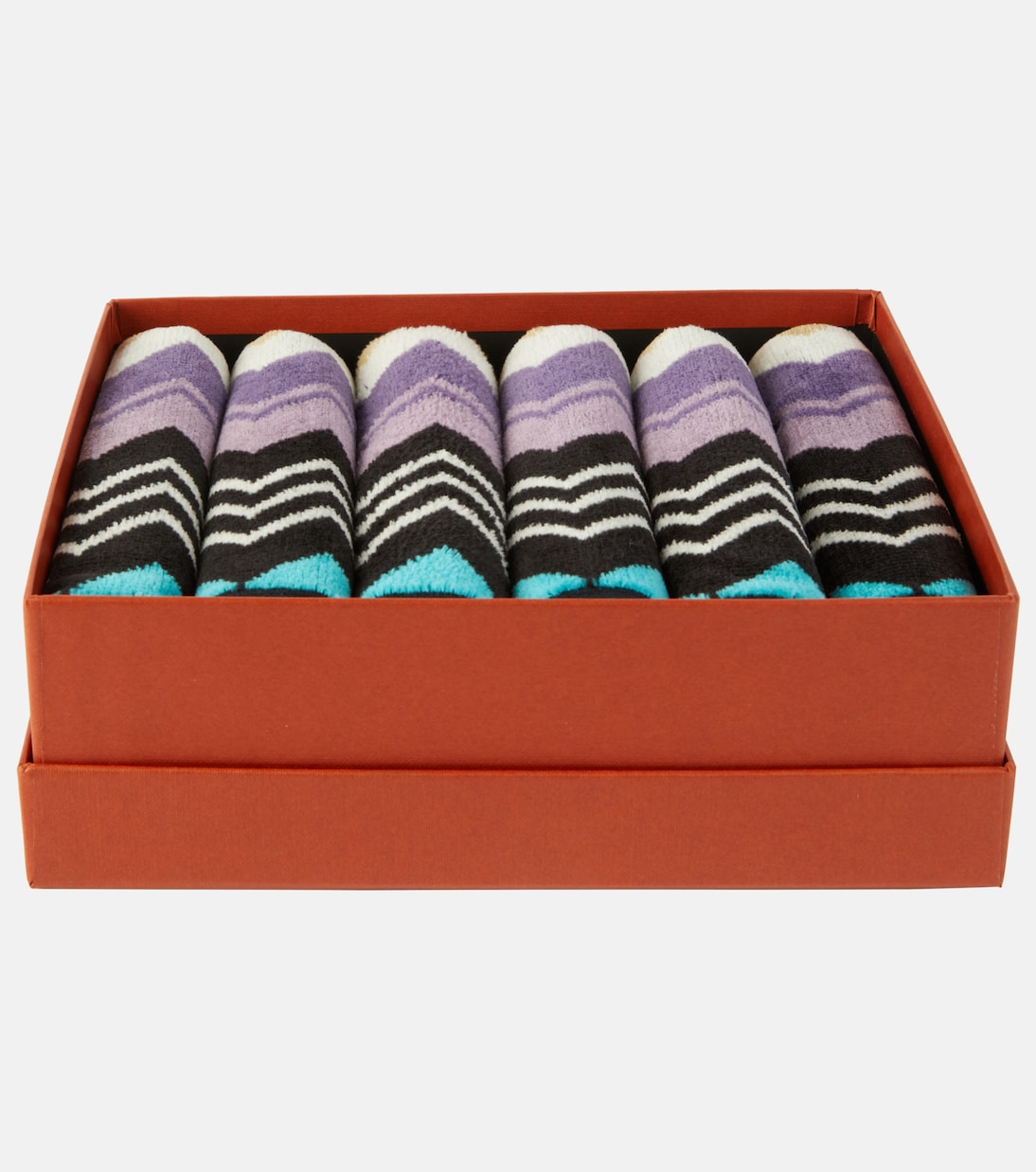 Giacomo Zigzag set of 6 terry face towels | Missoni