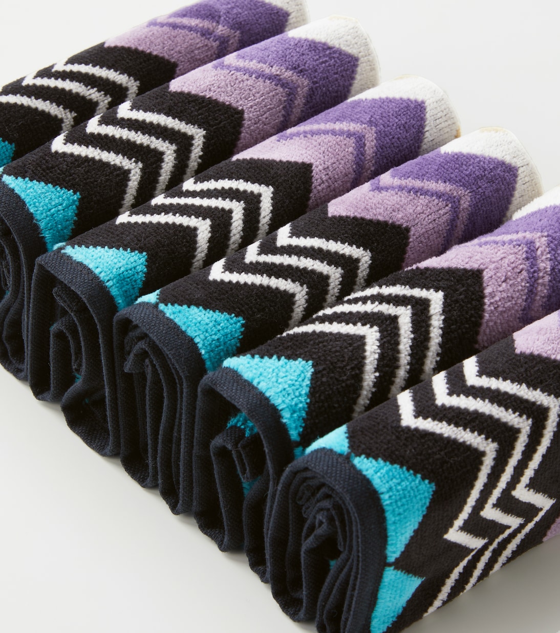 Giacomo Zigzag set of 6 terry face towels | Missoni
