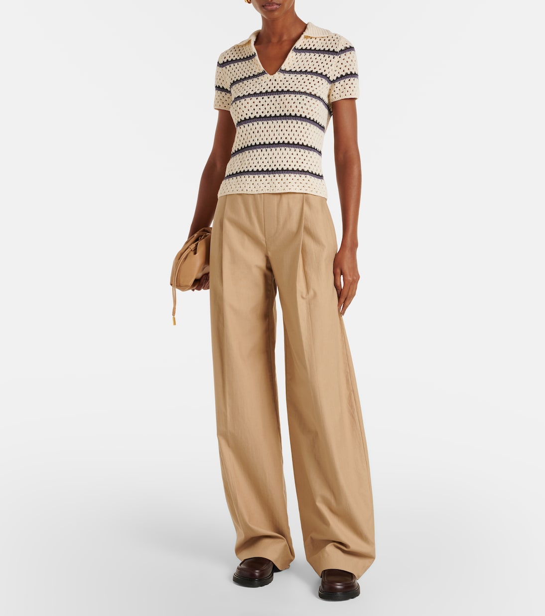 Polopullover aus Häkelstrick | Vince