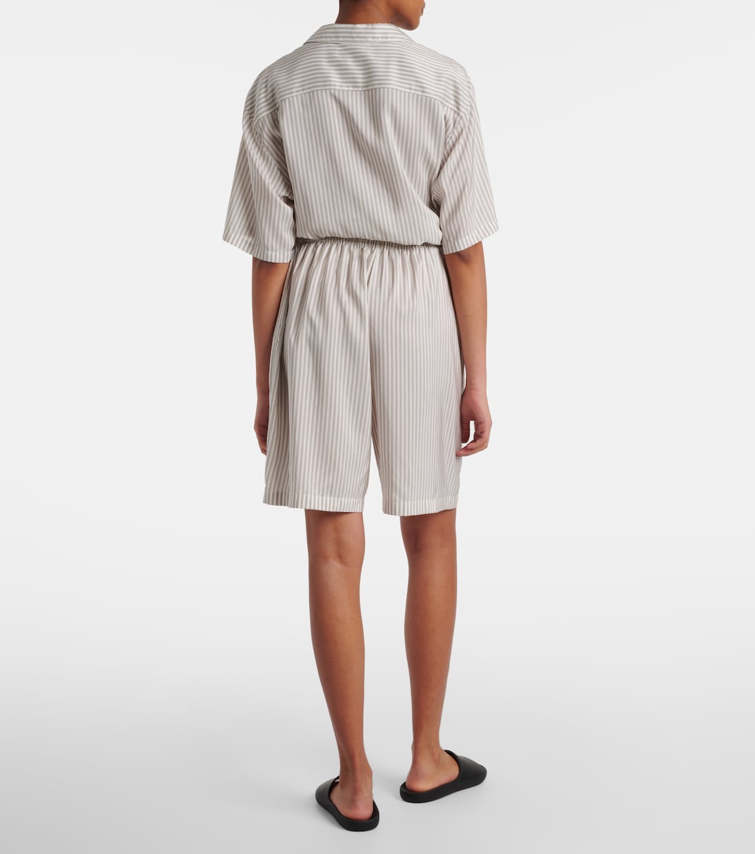 Zinnia striped silk shorts | The Row