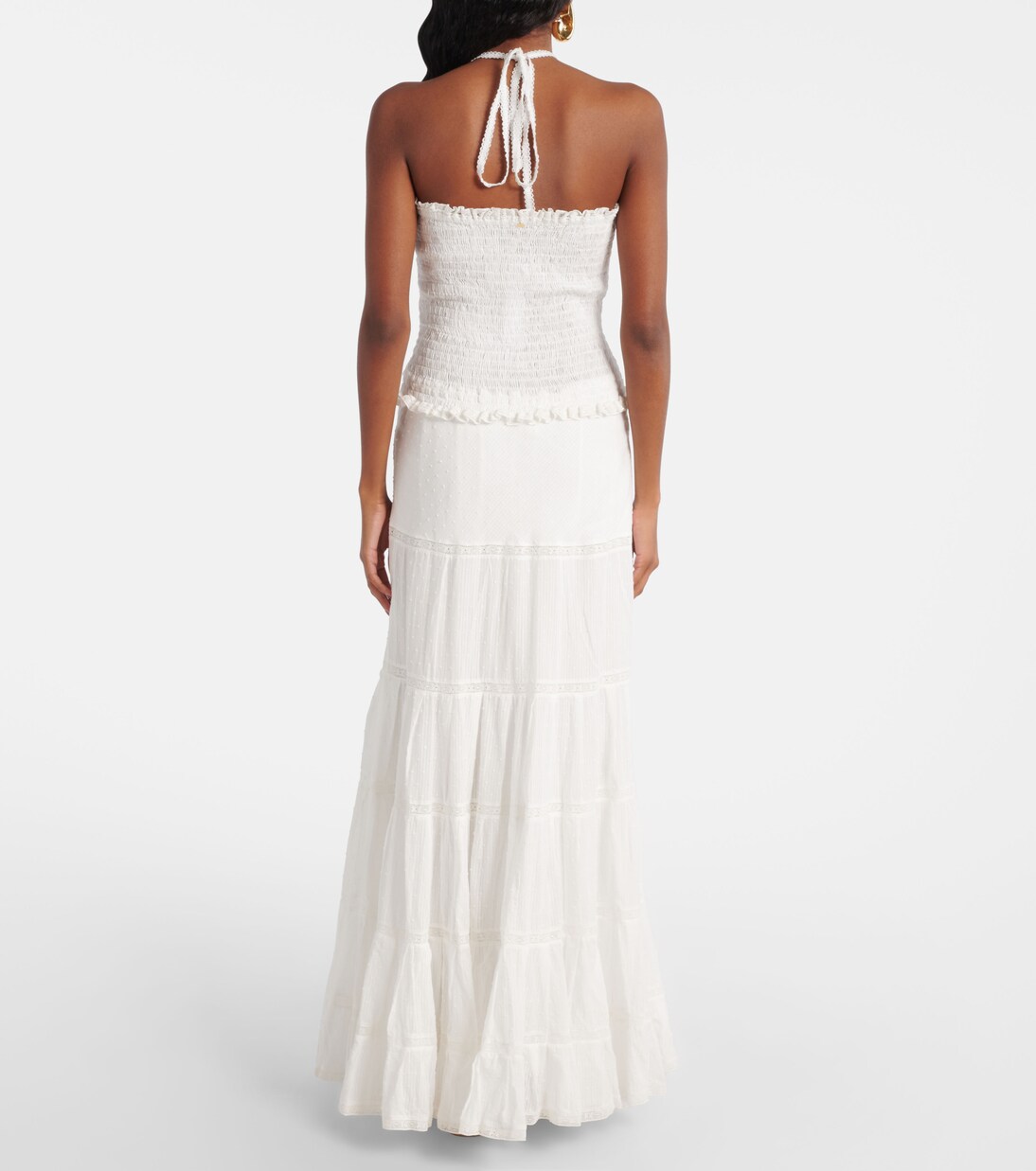 Robe longue rayée en coton | Poupette St Barth