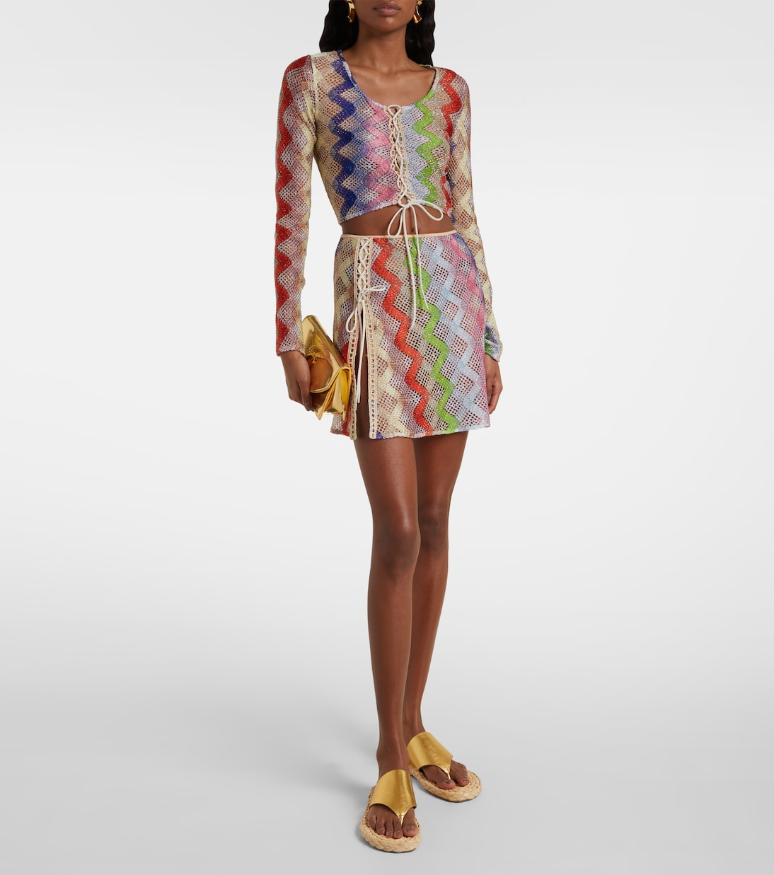 Sandalen Amalfi aus Metallic-Leder  | Paris Texas