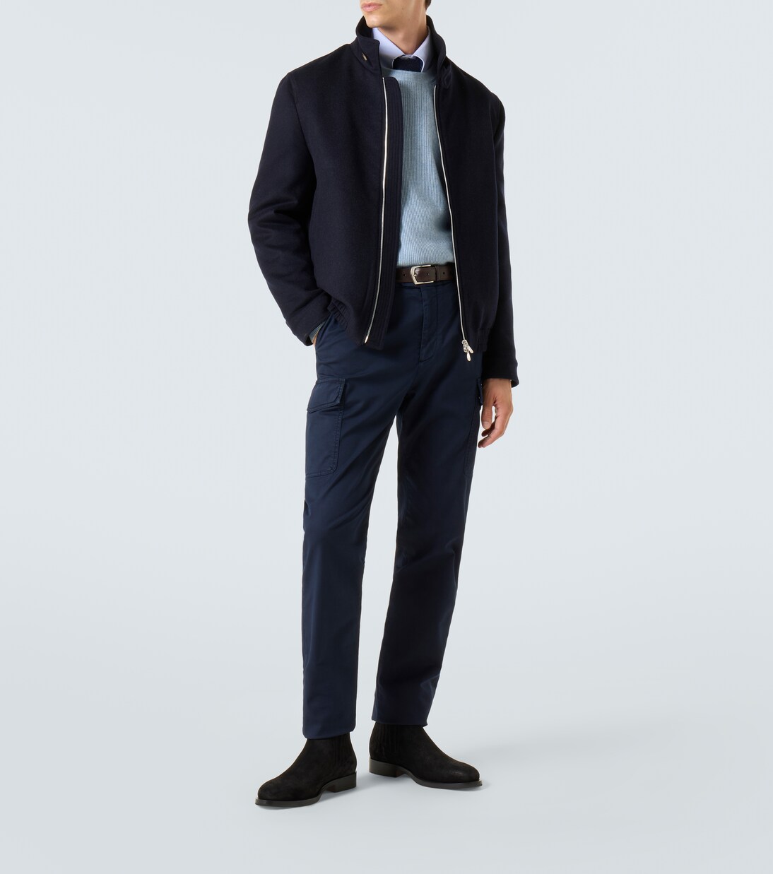 Cotton-blend slim pants | Brunello Cucinelli