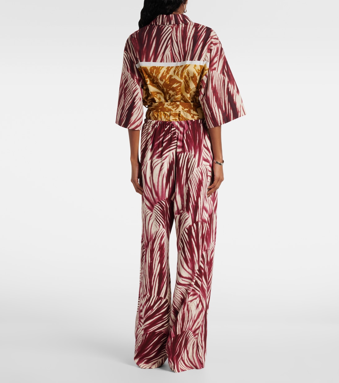 Printed crêpe wide-leg pants | Dries Van Noten