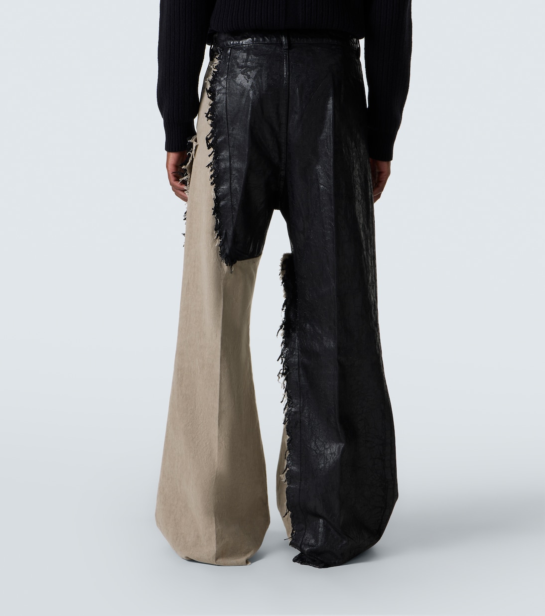 Joris coated distressed wide-leg jeans | Rick Owens