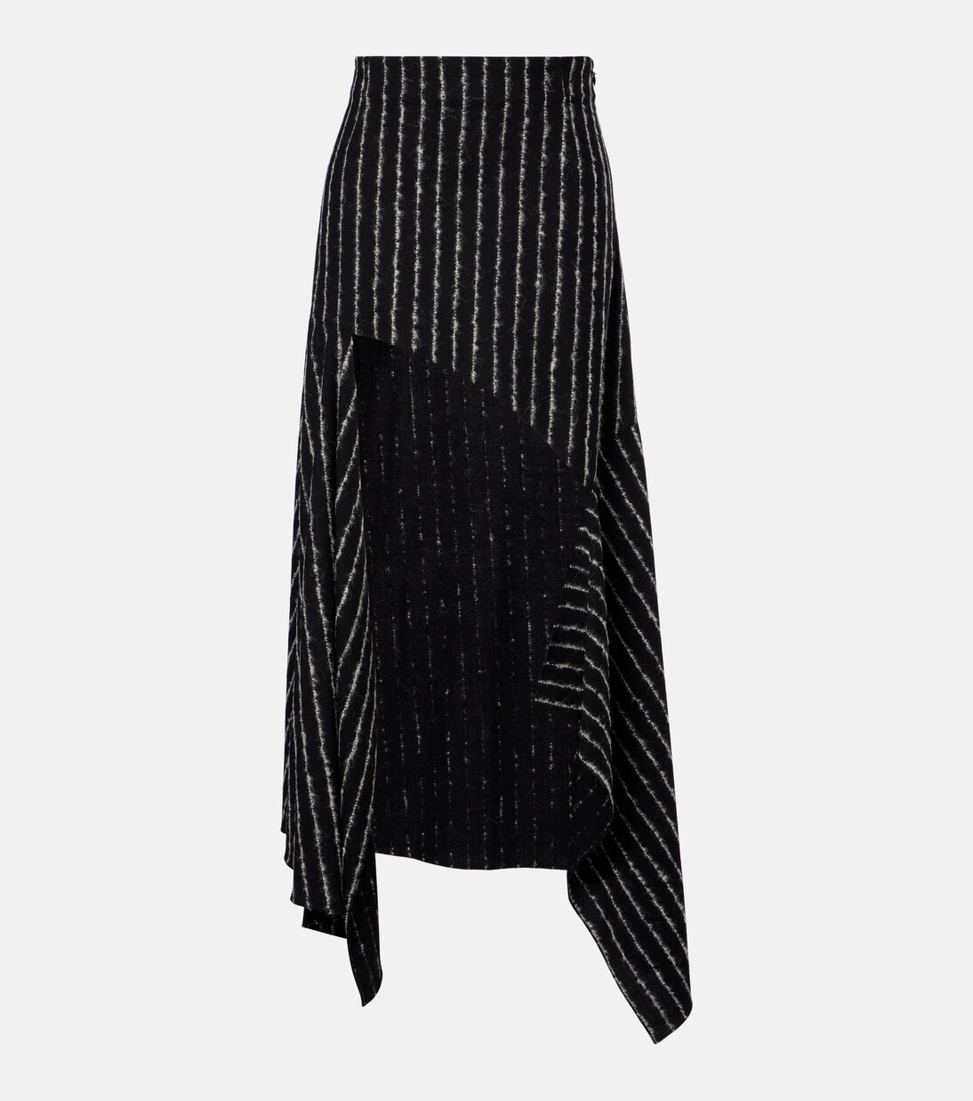 Striped asymmetric maxi skirt | Mugler