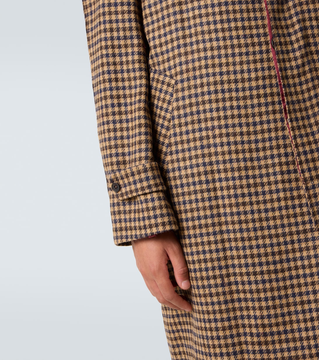 Houndstooth virgin wool coat | Rubinacci