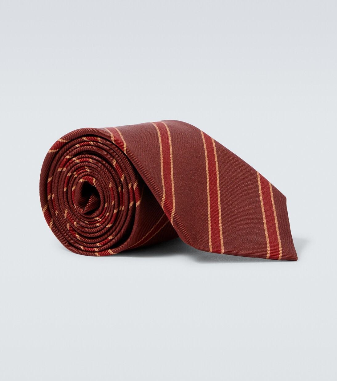 Striped silk tie | Auralee