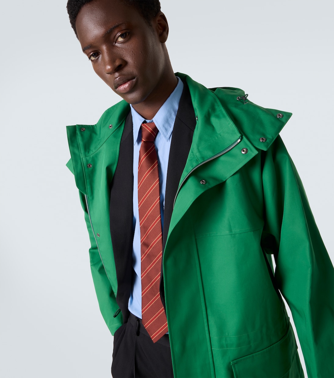 Striped silk tie | Auralee