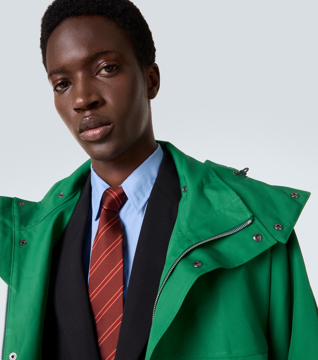 Striped silk tie | Auralee