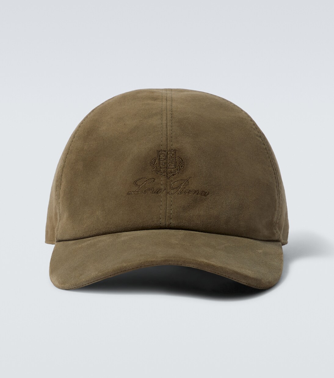 Bestickte Baseballcap aus Veloursleder | Loro Piana