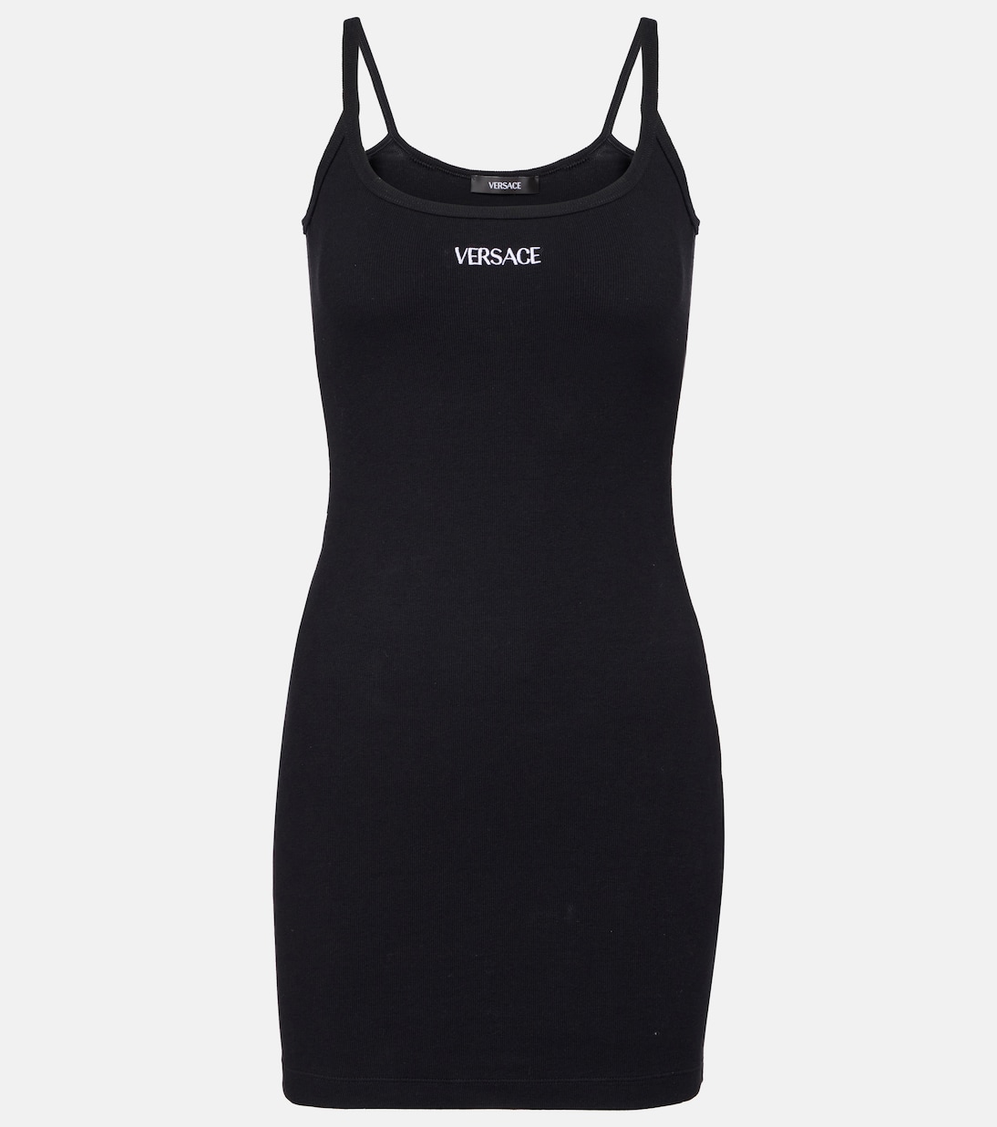 Logo cotton-blend minidress | Versace