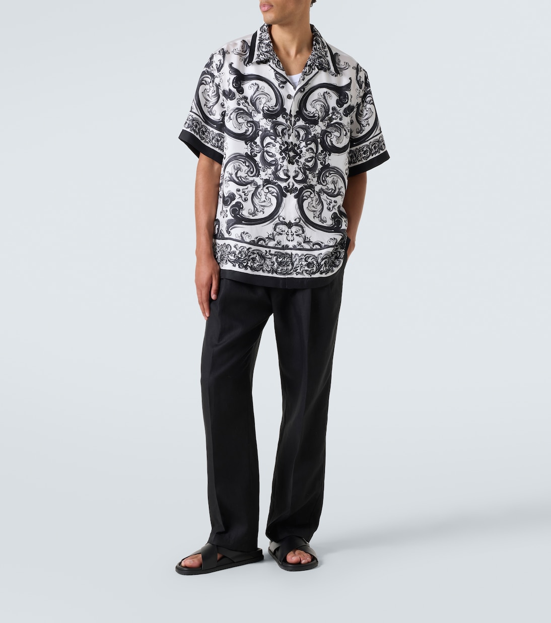 亚麻直筒裤 | Dolce&Gabbana