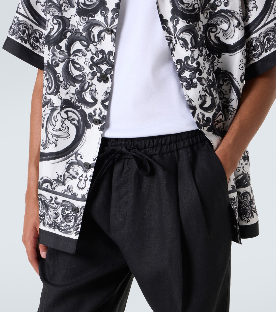 亚麻直筒裤 | Dolce&Gabbana