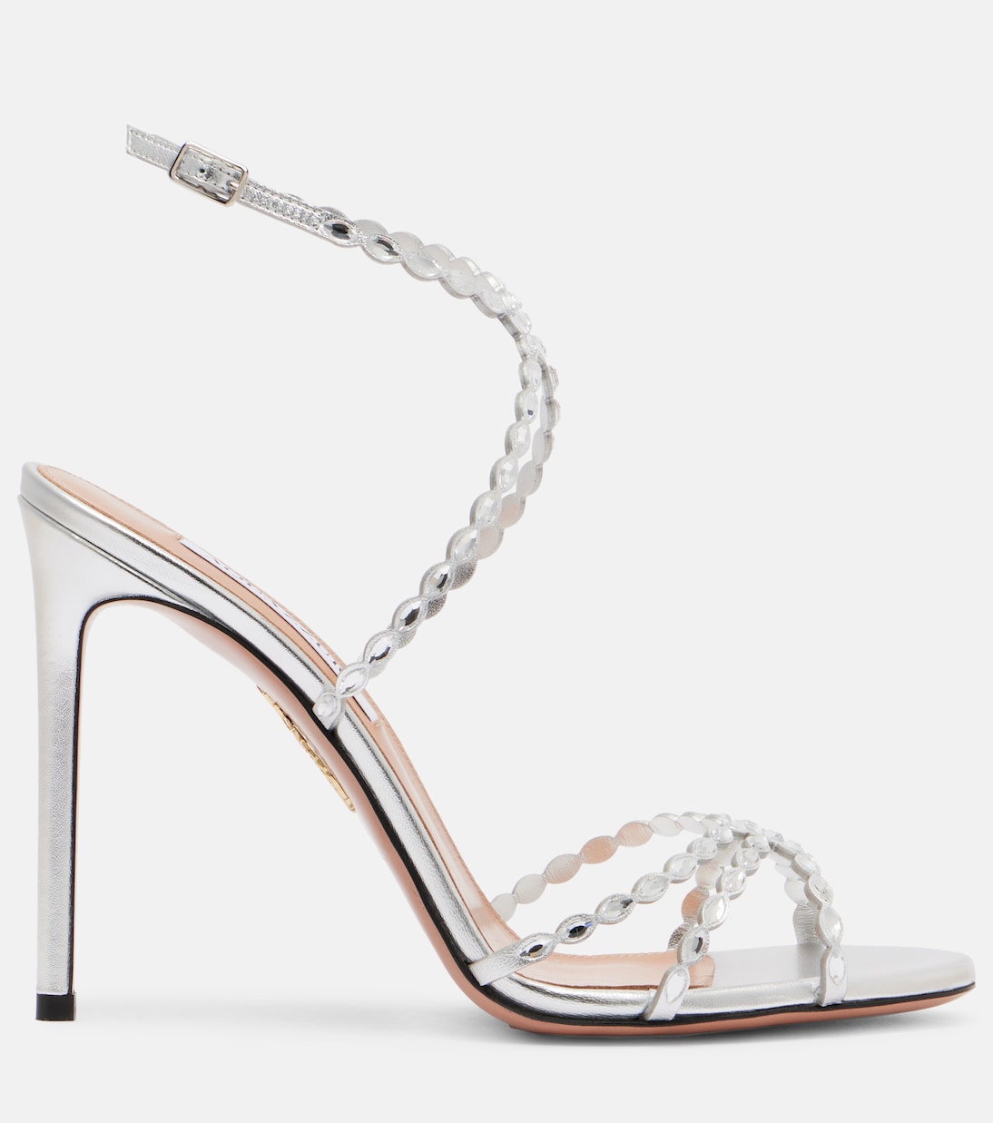 Sandalen Love Struck 105 aus Leder mit Kristallen | Aquazzura
