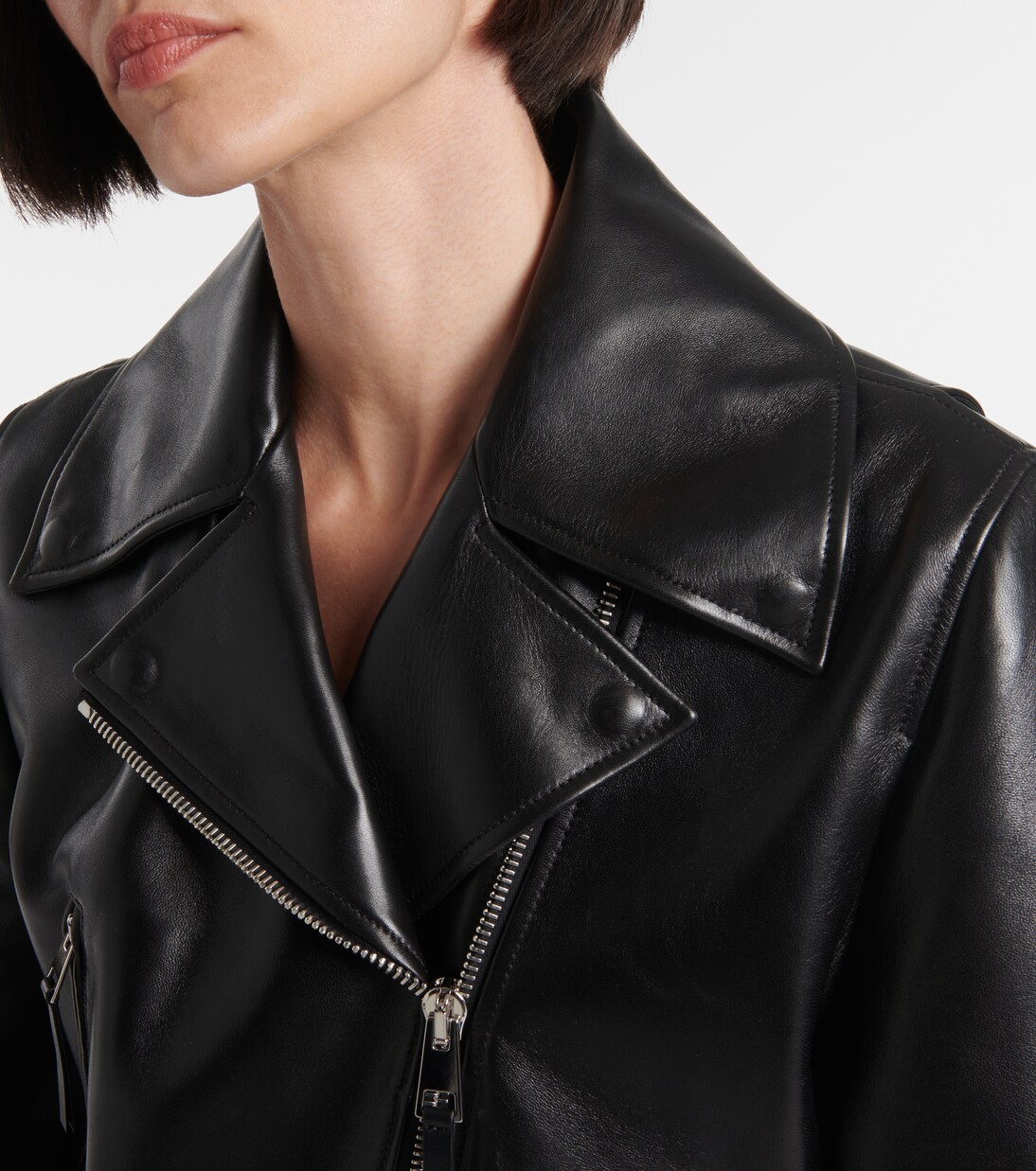 Cocoon cropped leather biker jacket | Givenchy