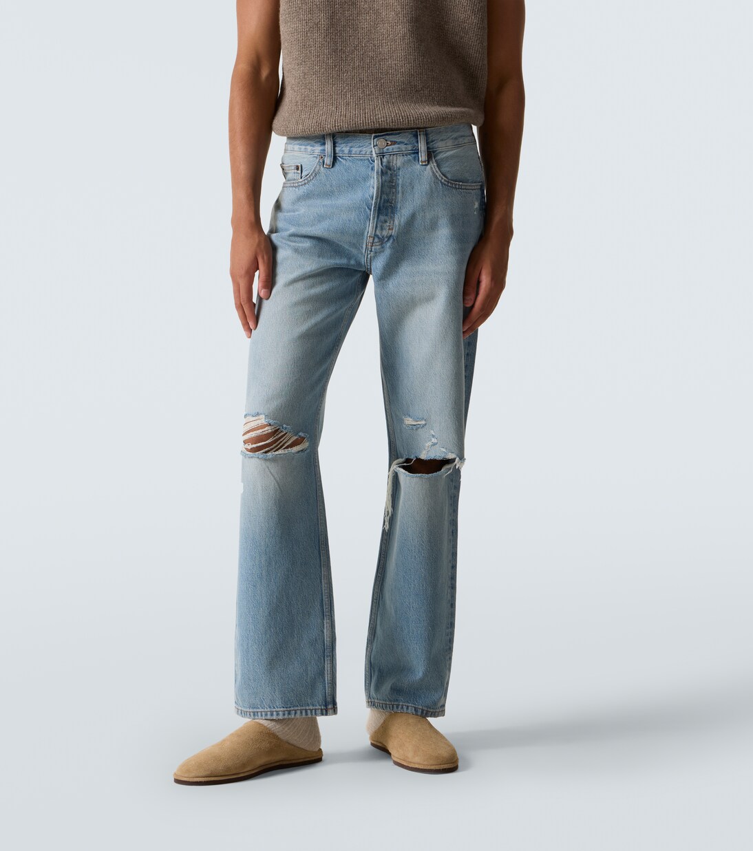 Relaxed Jean distressed straight jeans | Frame