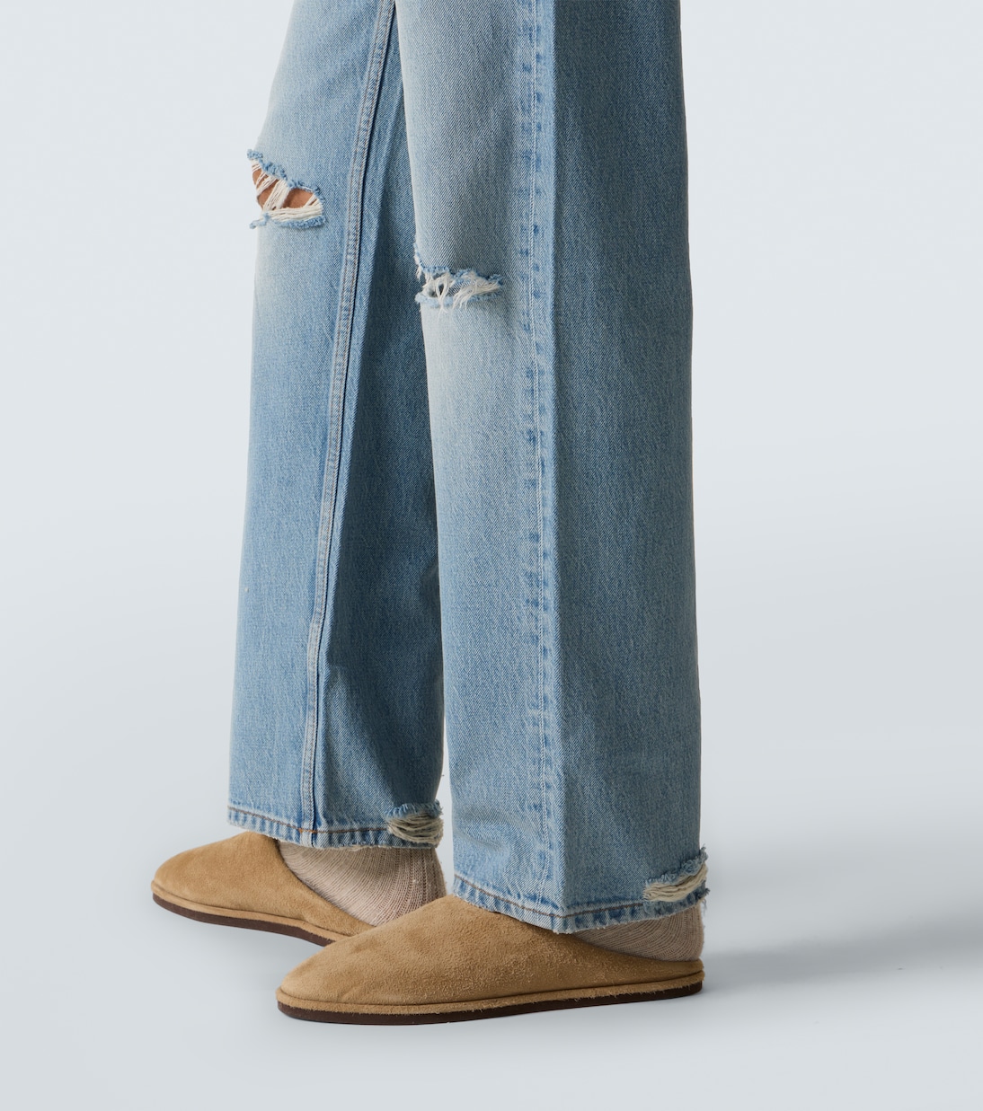 Relaxed Jean distressed straight jeans | Frame