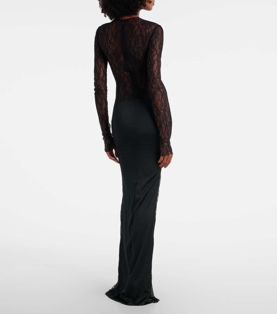 Robe longue en dentelle de soie | The New Arrivals Ilkyaz Ozel