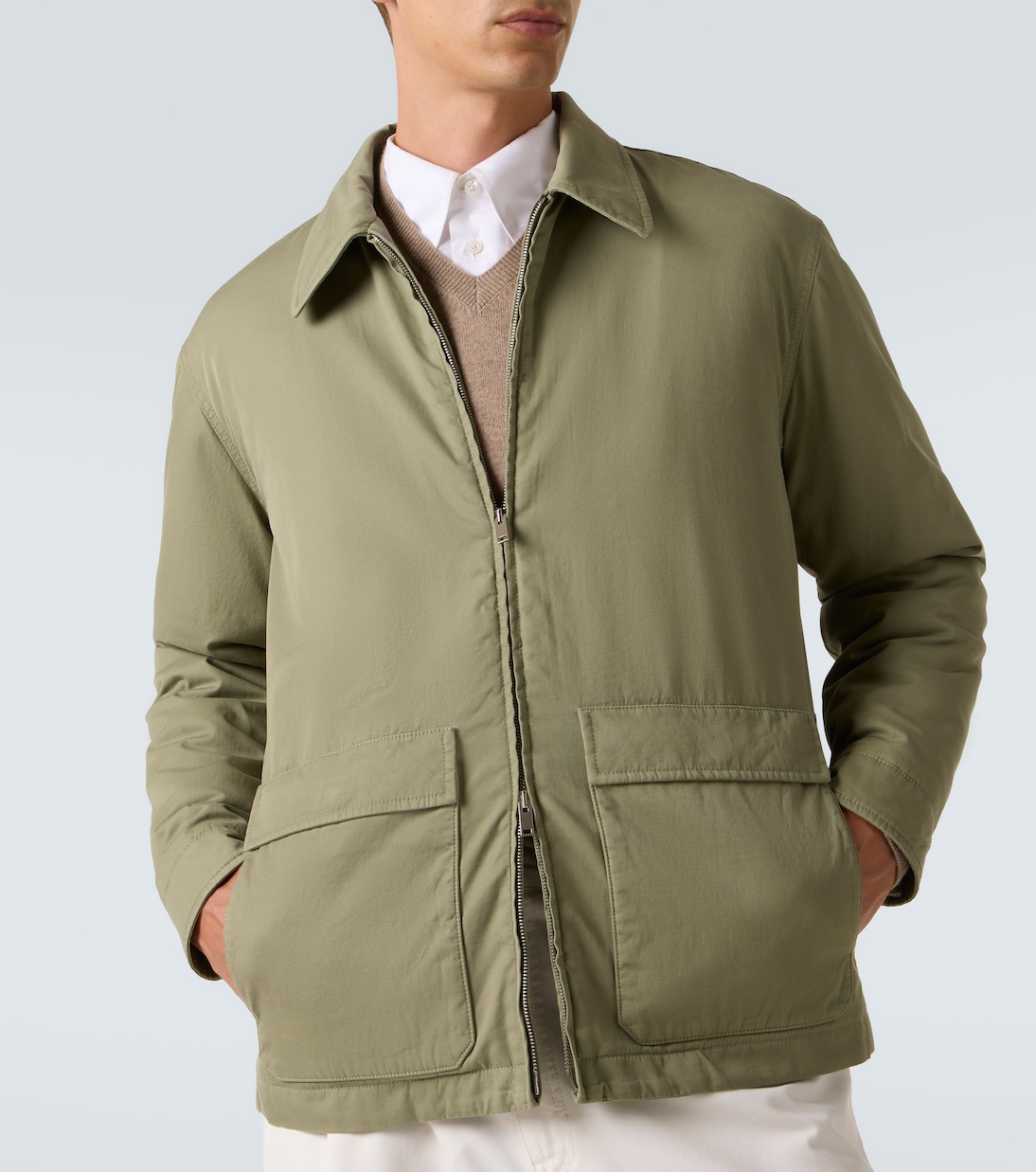 Justo gabardine down field jacket | The Row