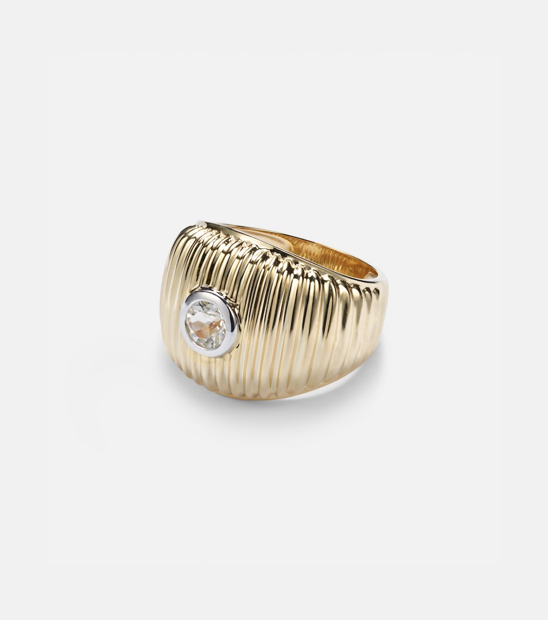 Berlingot Maxi 9kt gold ring with topaz | Yvonne Léon