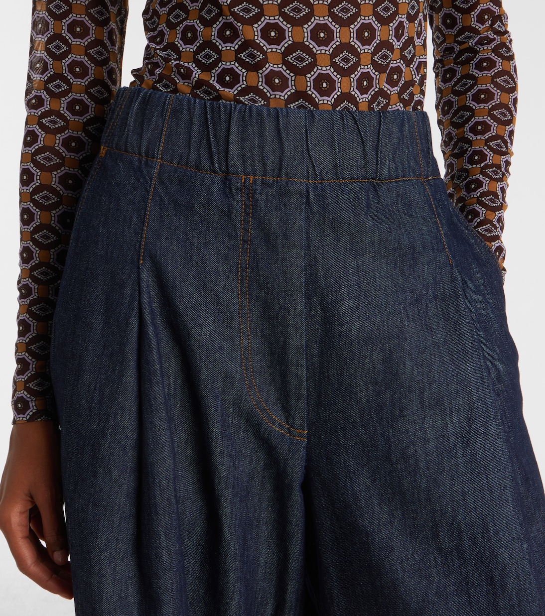 Pleated high-rise wide-leg jeans | Dries Van Noten