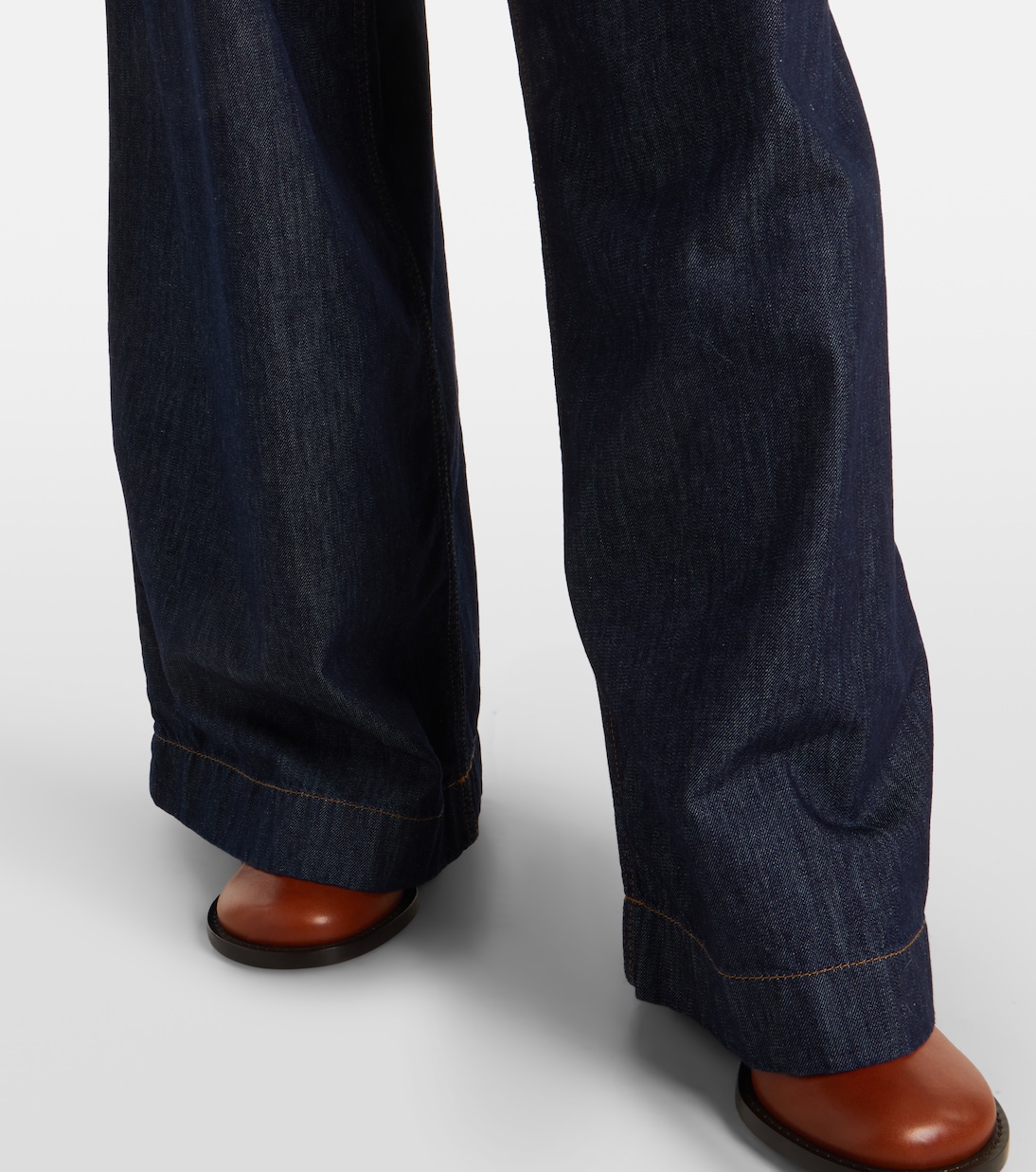 Pleated high-rise wide-leg jeans | Dries Van Noten