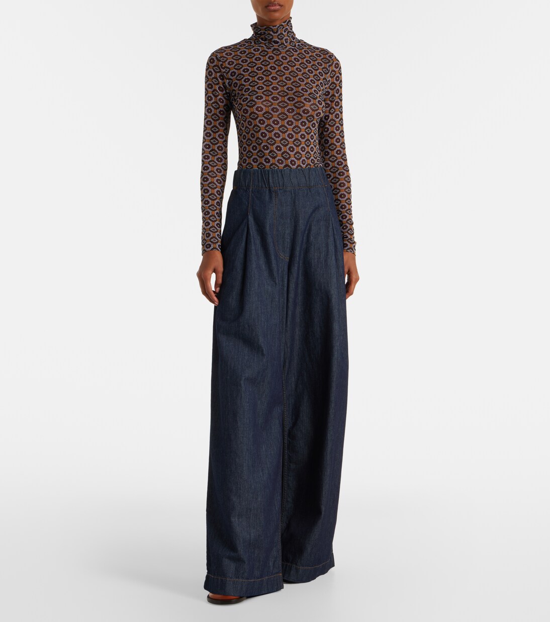 Pleated high-rise wide-leg jeans | Dries Van Noten