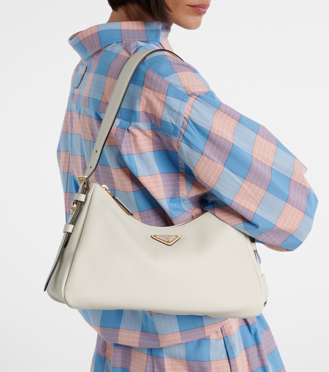 Prada Aimée Medium leather shoulder bag | Prada