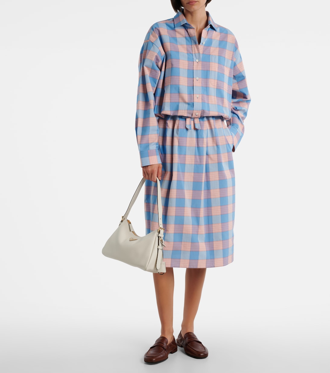 Prada Aimée Medium leather shoulder bag | Prada