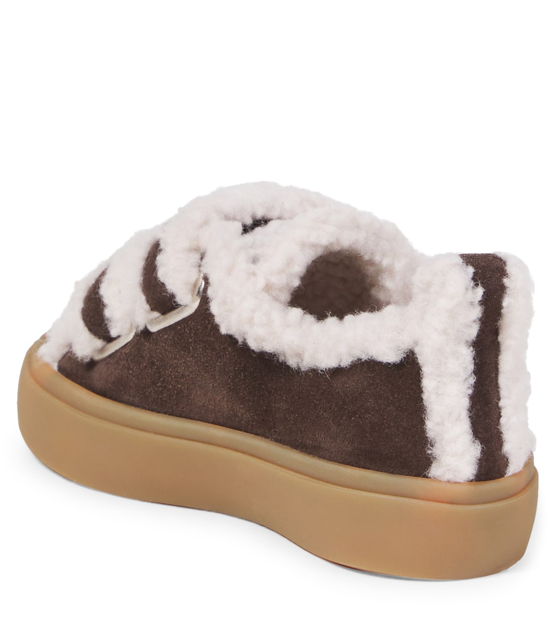 Shearling-trimmed suede sneakers | Inuikii Kids