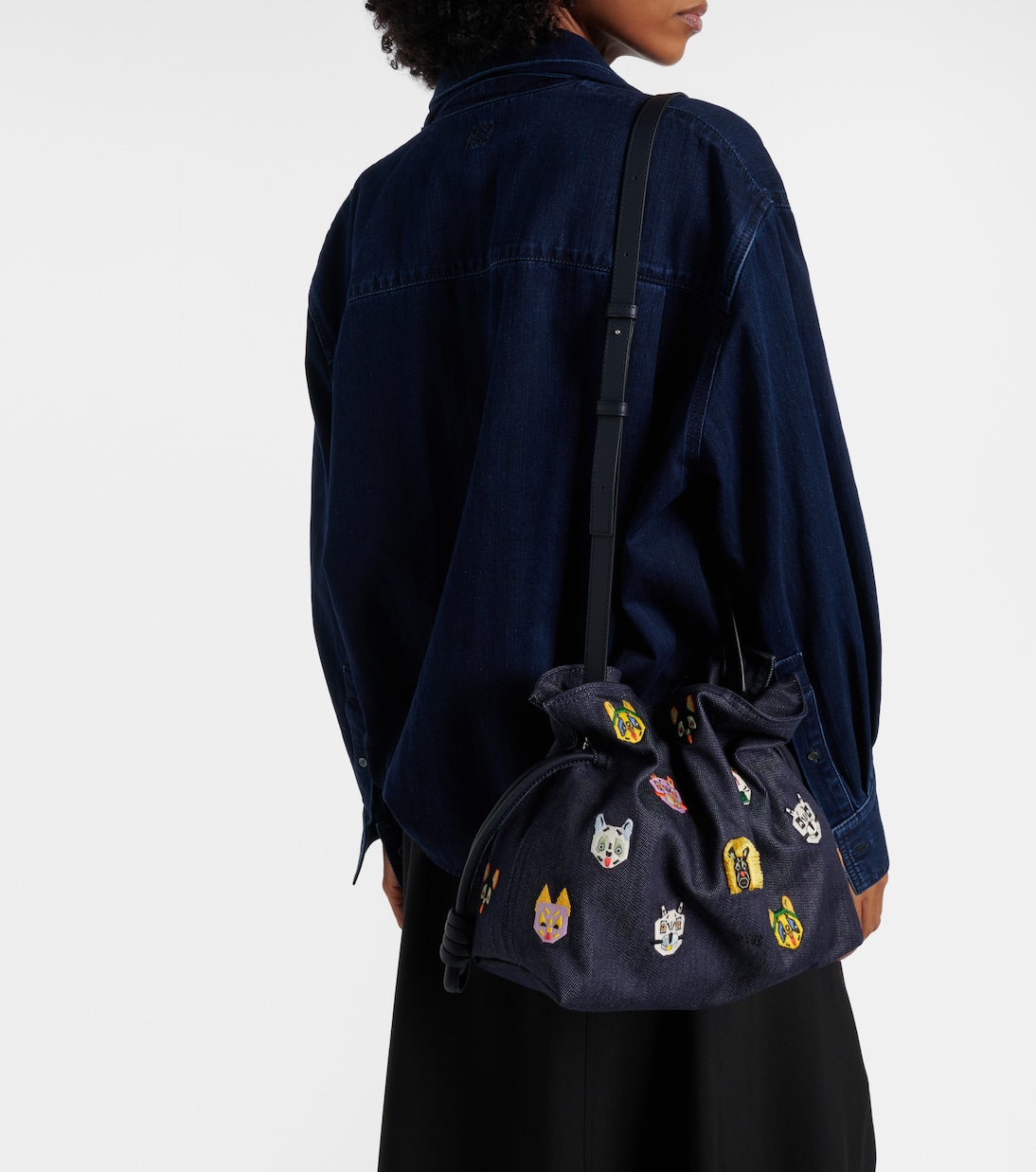 X Louis Wain Flamenco Cats M号帆布手拿包 | Loewe