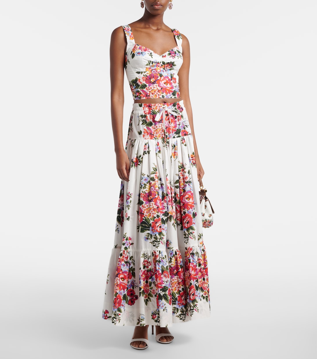 Floral cotton-blend top | Dolce&Gabbana