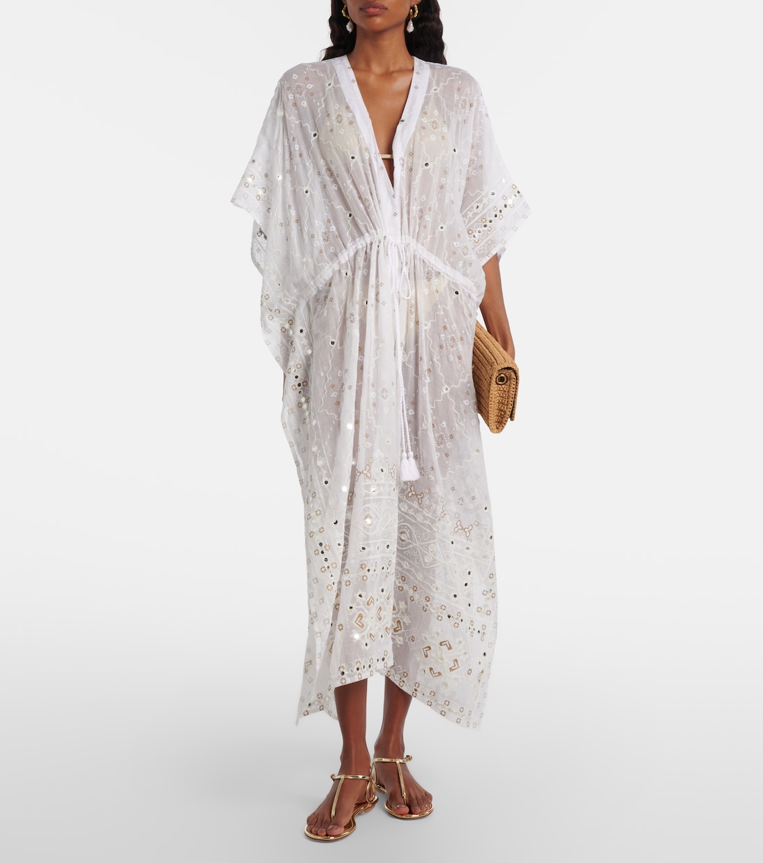 Bestickter Kaftan aus Baumwolle | Juliet Dunn
