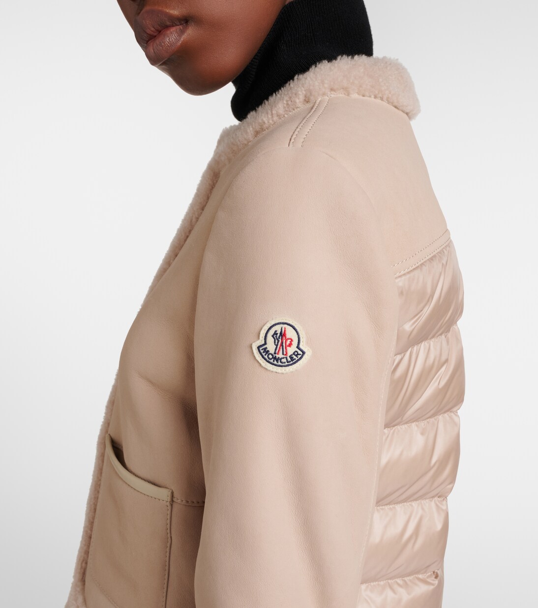 Buis shearling-lined suede down jacket | Moncler