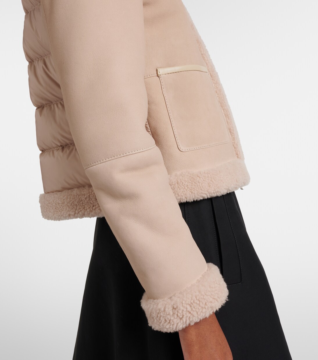 Buis shearling-lined suede down jacket | Moncler