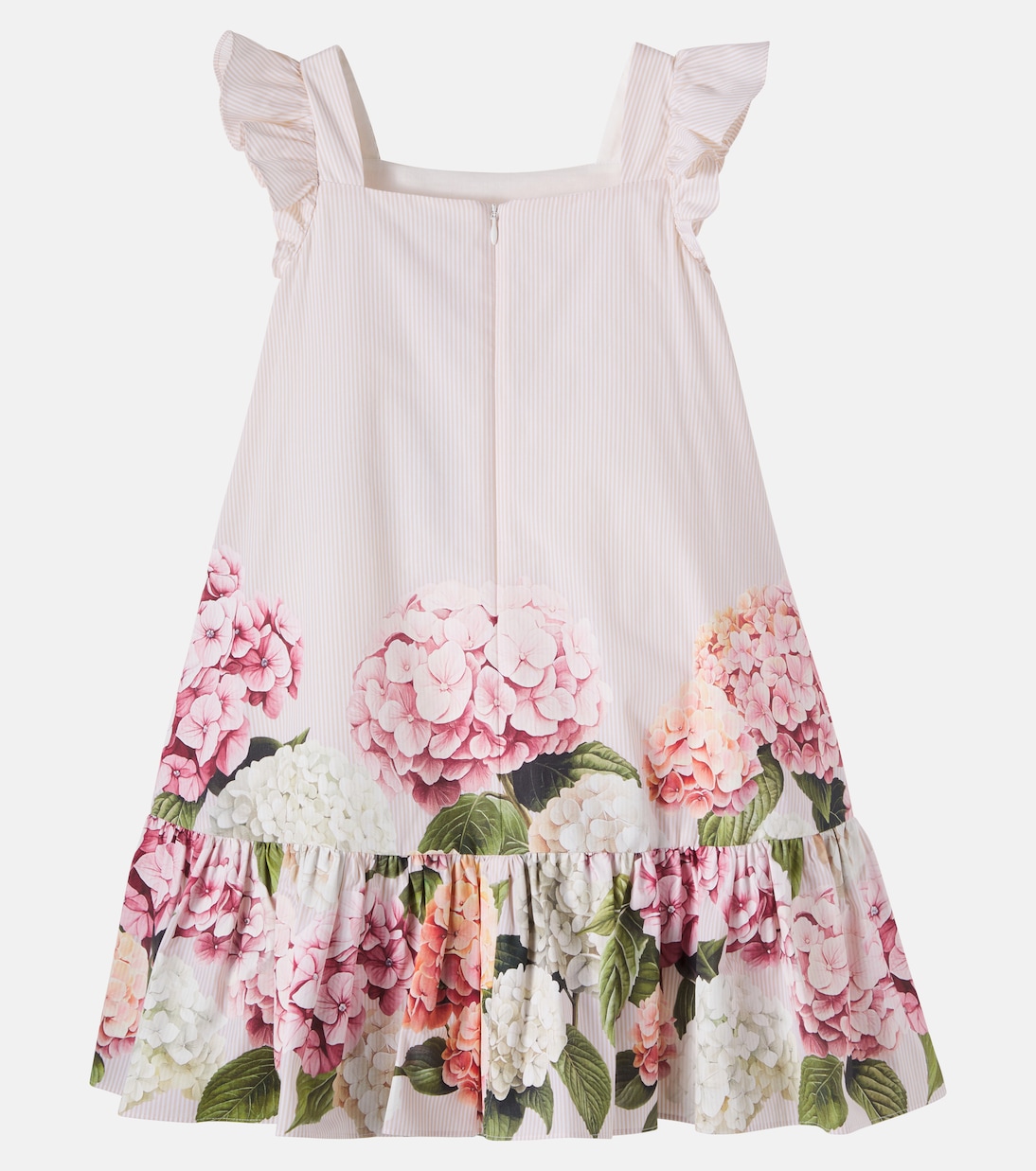 DG floral striped cotton dress | Dolce&Gabbana Kids