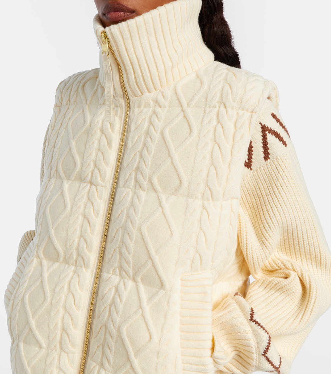 Irina cable-knit puffer vest | Varley