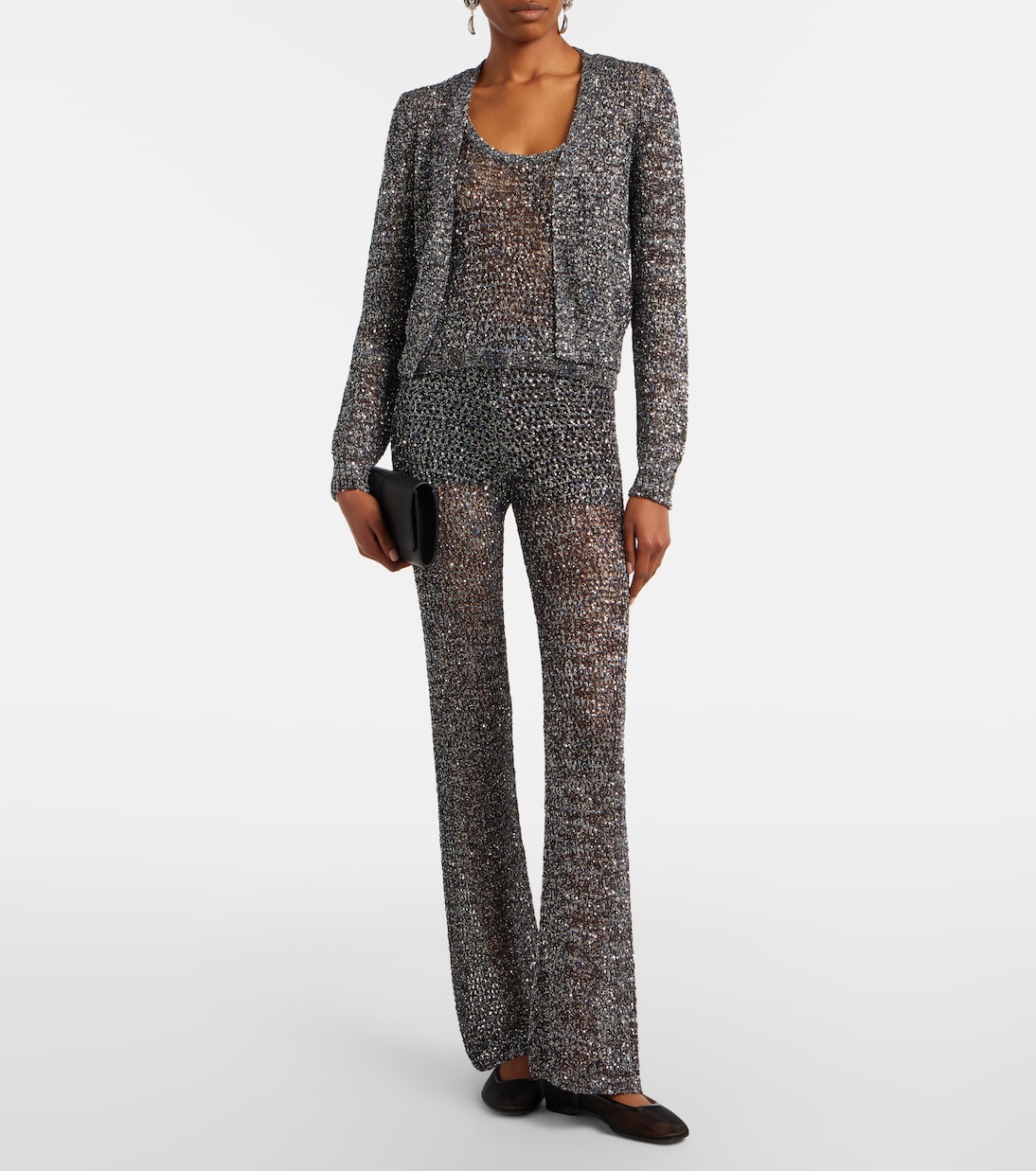 Cardigan aus Häkelstrick mit Pailletten | Missoni