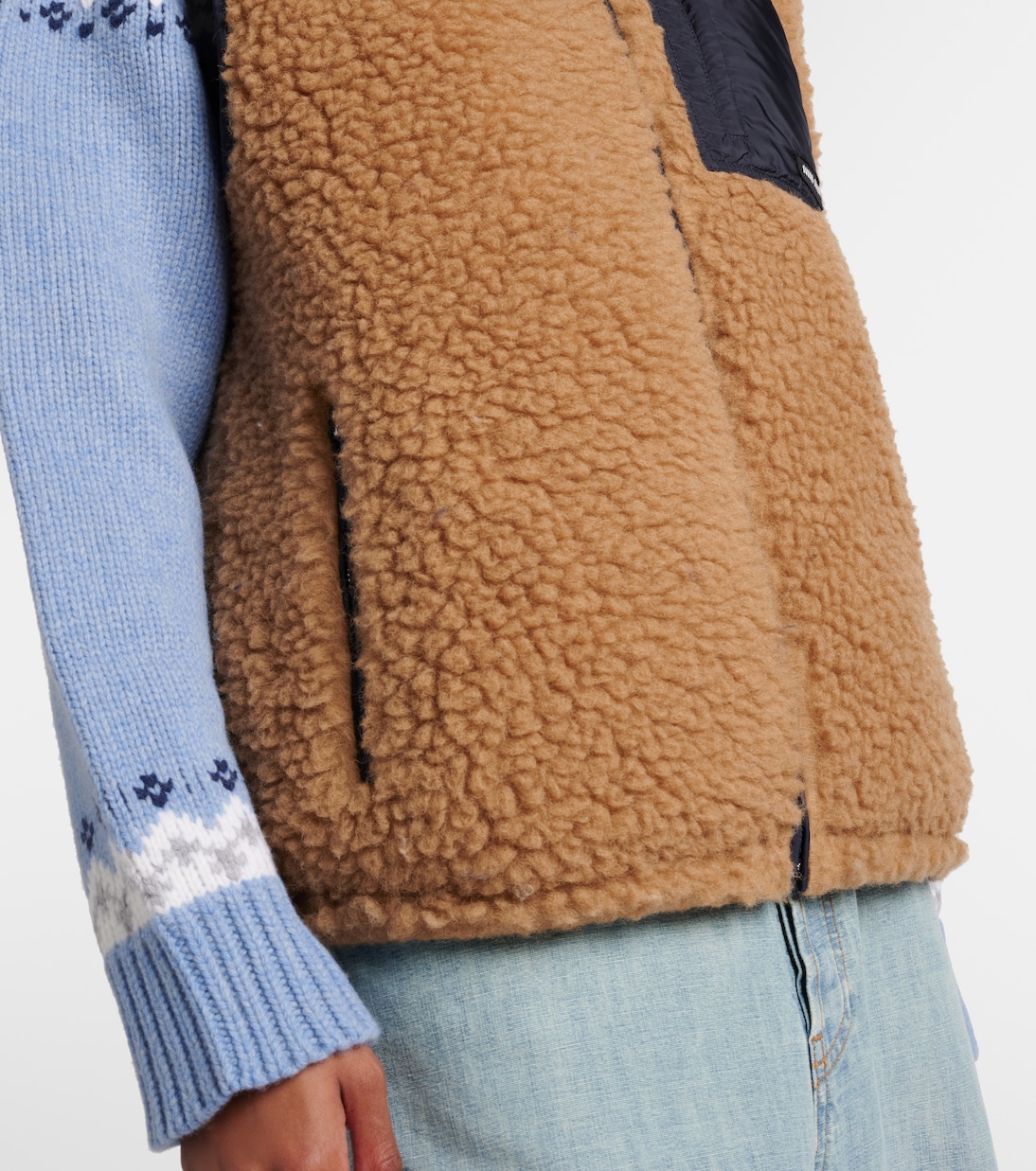 Daunenweste aus Teddyfleece | Miu Miu